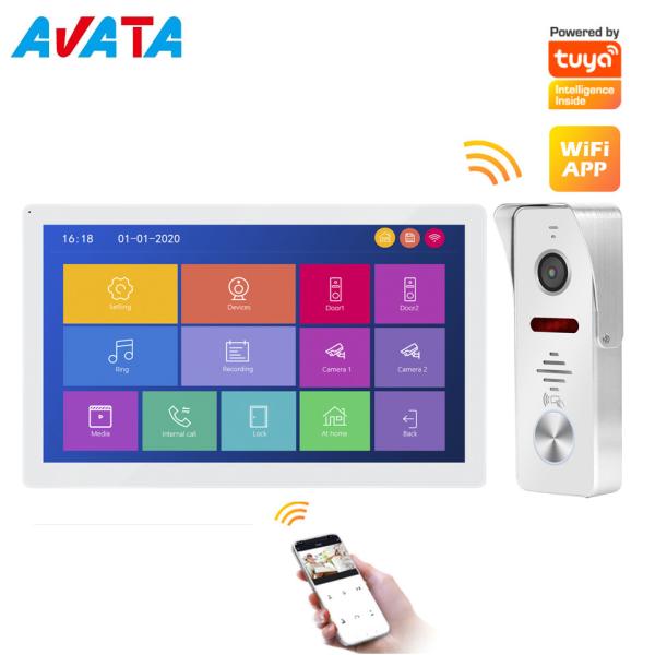 Quality Wifi Color Door video intercom wireless video phone intercom door entry camera system with 10 Inch Monitor for sale