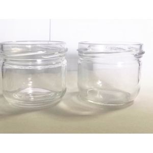 High Transparent Caviar glass Jar standard 120ml With Metal Lid