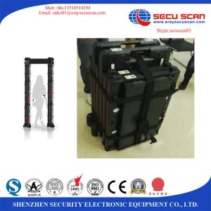 China Wireless movable Arched Door Metal Detector Equipment Built In Battery on sale