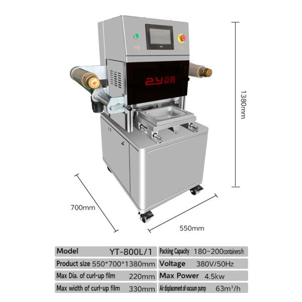 2000W 110V Vacuum Skin Packaging Machine In MAP Sealed Food Tray Packaging For Prolonging Food Shelf Life