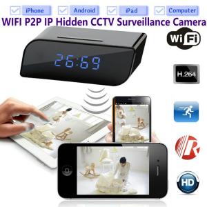China T8S 720P Alarm Clock WIFI P2P IP Spy Hidden Camera Home Security CCTV Surveillance DVR with Android/iOS App Control on sale