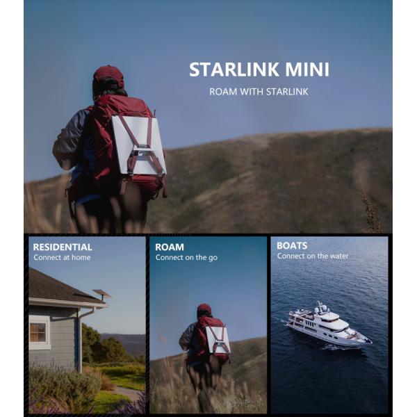 STARLINK Mini Mini Starlink Mount Kit AC Dual Band Wi-Fi System - White Starlink Mini Internet Kit