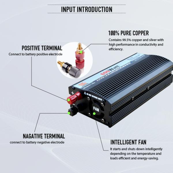 Inverter Solar Power System 600W Modified sine wave Inverters solar inverter CE ISO get power 12v100Ah Battery 2 hour