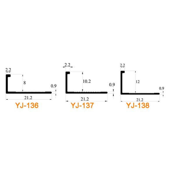 Matt Gold Tile Edge Trim Aluminum , Ceramic Tile Edging Strips 8mm 10mm 12mm