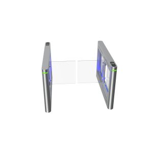 China Traffic Control Swing Gate Acrylic Stainless Steel Arm Fingerprint Rejection For Pedestrian Flow Control on sale