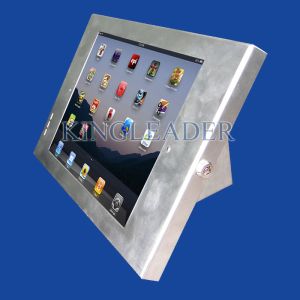 China Powder Coated Rugged Metal Ipad Security Kiosk Desktop / Wall Mounting wholesale
