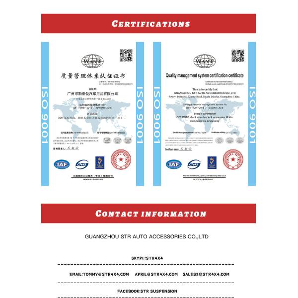 Shock absorber packaging and included hardware components