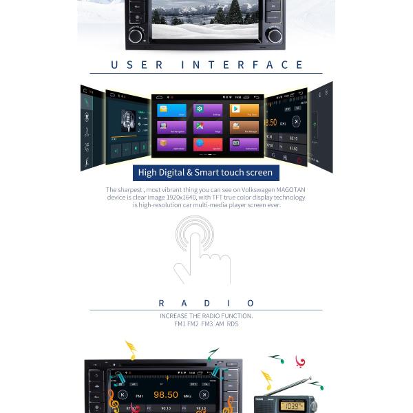 Android 8.1 VW Touareg Volkswagen DVD Player With Wifi BT GPS AUX Video