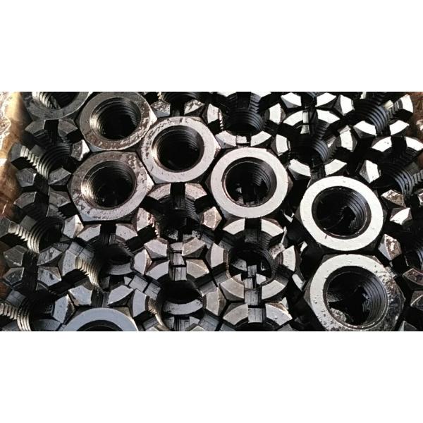 M30-3.5 Slotted & Castle Nut Black Surface DIN935,Grade 8 carbon steel