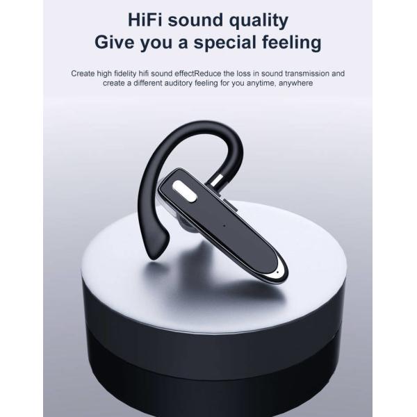 Waterproof Wireless Earhook Headphone 500 MAh Battery For Running