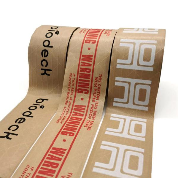 Quality Printed Self Adhesive Kraft Tape Gummed Water Activated  Tape for sale