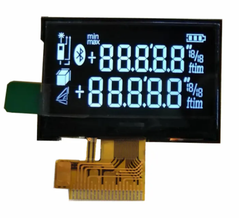 VA Segmented LCD Display Black Screen Module For Car Tire Pressure