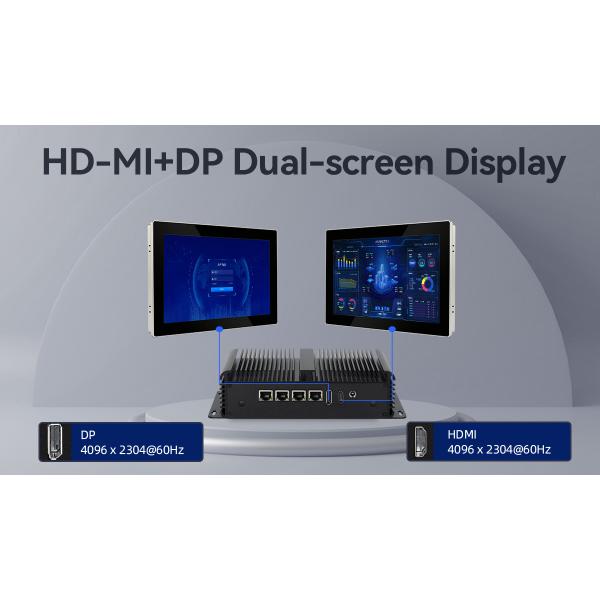 DDR4 16G RAM Intel N100 Fanless Industrial Mini PC 4 LAN Dual COM Linux With WIFI