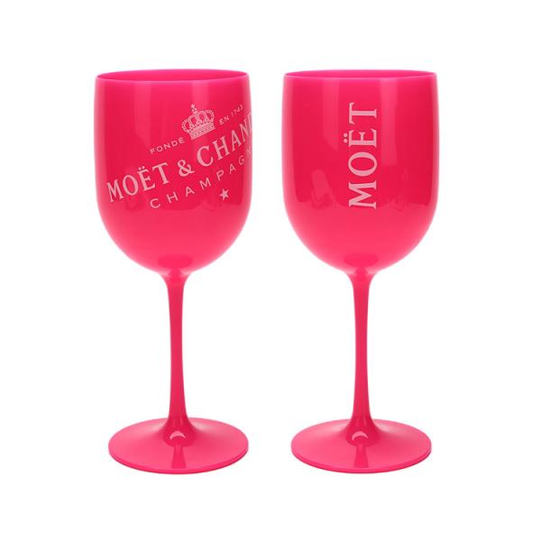 Reusable White Plastic Moet Chandon Ice Imperial Glasses 450ml 15.5oz