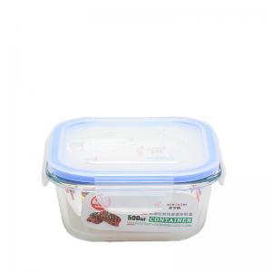 China Non Toxic 500ML Glass Food Storage Containers With Locking Lids Leak Proof wholesale