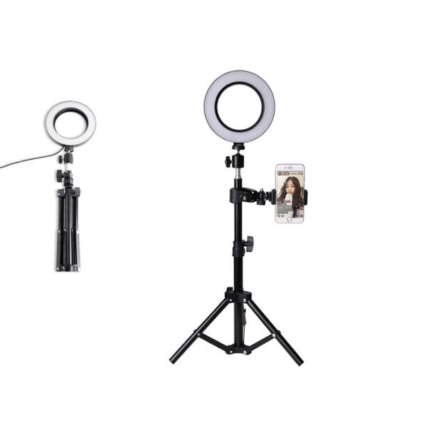 160CM 3 colors Extendable Tripod Stand Selfie Ring Light With Cell Phone Holder