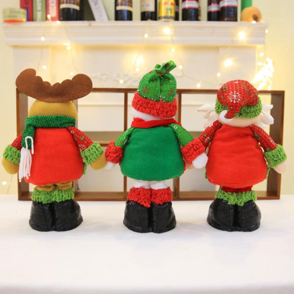 Easy Clean Surface Animated Plush Christmas Toys Long Beard Santa Claus Filled With Full Pp Cotton