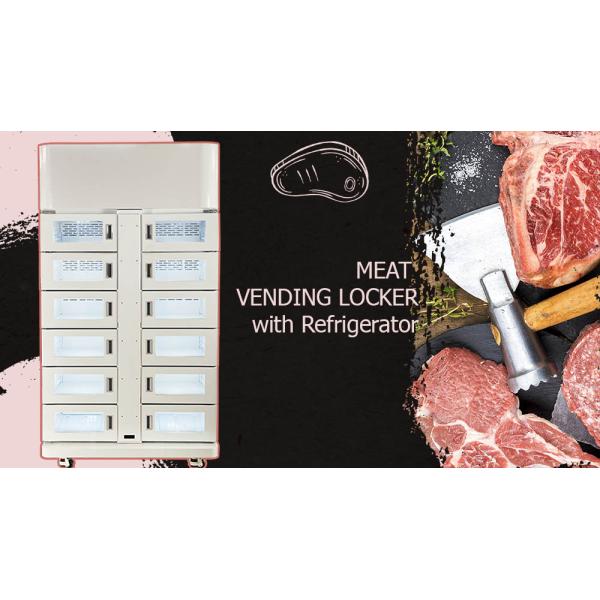 24 Hour Cooling Refrigerant Locker Vending Machine For Meat with QR Code Scanner