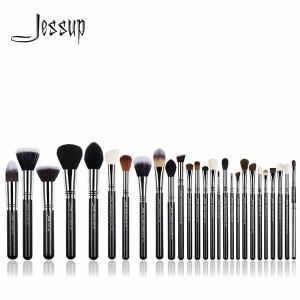 China Jessup 27pcs Professional Makeup Brush Kit Copper Ferrule Synthetic Hair wholesale