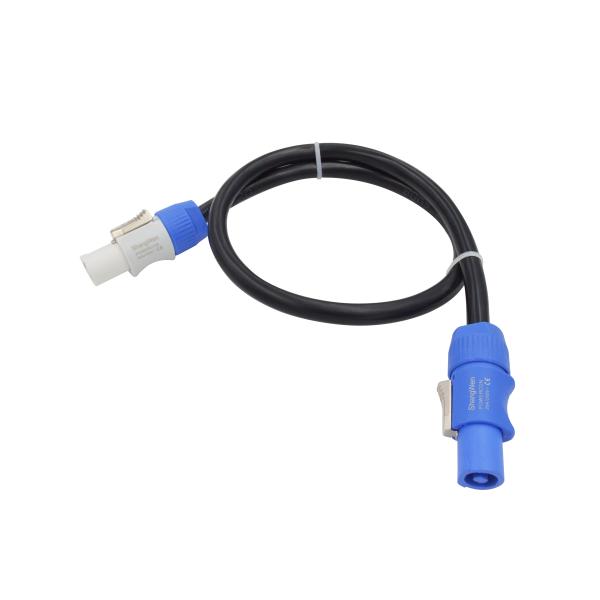 Blue Power Wire Connectors Industrial Powercon Plug Wiring Harness