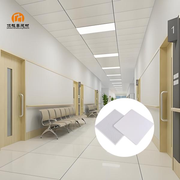 Fire-resistant Hospital Decoration 600 x 600 mm Aluminum Panels Clip In Ceiling Tiles Removable False Metal Ceiling