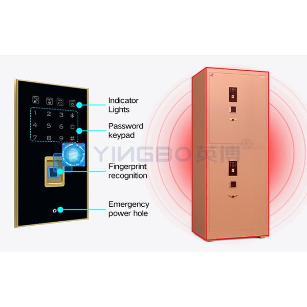 Smart Bank Biometric Commercial Safe Box Fingerprint Lock H1880mm With 7 Open Ways