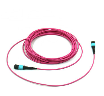MPO to MPO Fiber Optic Patch Cord 12 Fibe LSZH Trunk Cable 3.0m Low Loss MPTO Trunk Cable