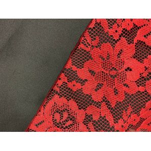 Spandex knitting lace scuba fabric