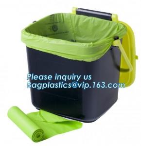 China 100% biodegradable compostable plastic garbage bags, 100% biodegradable black plastic garbage bags/Environmental compost wholesale