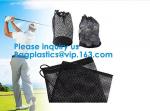 Durable Nylon Mesh Bag with Sliding Drawstring Cord Lock Closure,Large Black