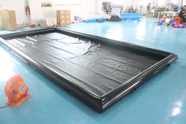 Quality Portable Airtight Inflatable Car Wash Mat PVC Inflatable Car Water Collector Containment Mat for sale