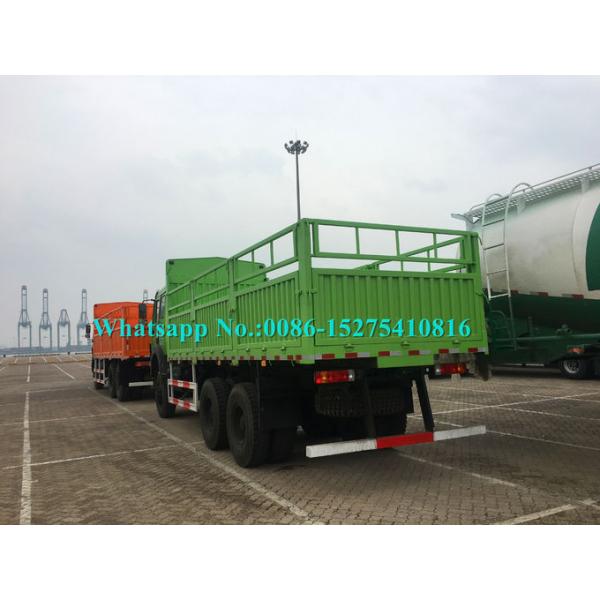 Green 6x4 30 Ton 380hp Heavy Cargo Truck Side Wall Vehicle With Weichai Engine