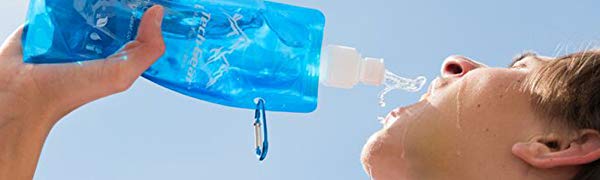 Best Collapsible Water Bottle BPA Free (10-Pack), 16.9oz Hydration-On-The-Go!