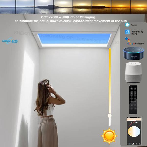 50 Watt Artificial LED Skylight 30x60 Zigbee Gateway RGB Changing Colors