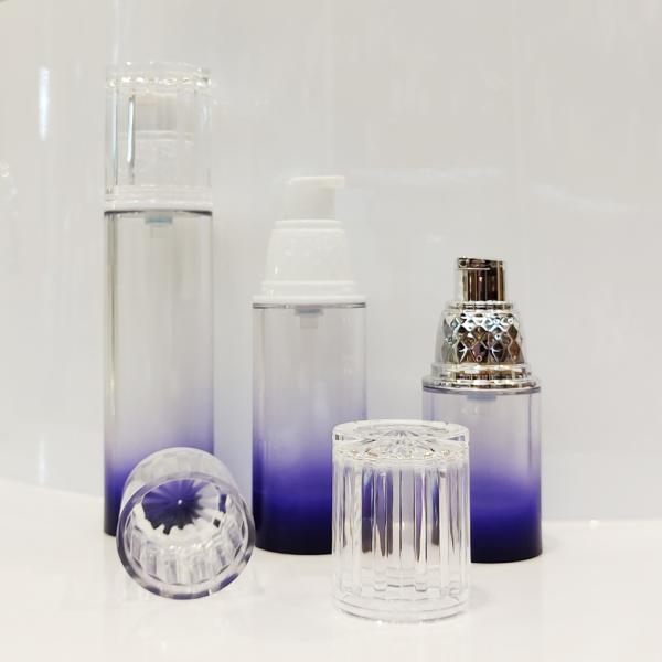 Eco-friendly Airless Pump Spray Bottles 15ml 30ml 50ml 50g 100g for Cosmetic Packaging Plastic Type AS PP Round Shape