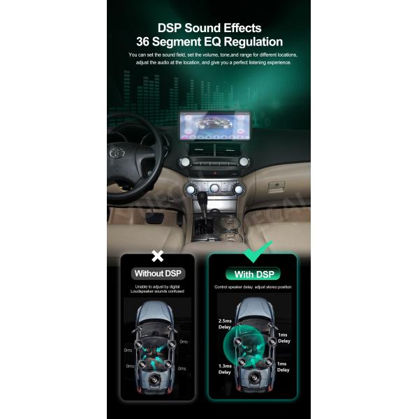 360 Camera Toyota Highlander Car DVD Player CarPlay Android Auto Toyota Head Unit