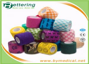 China First Aid Care Cohesive Bandage Wrap , Colored Self Adhering Gauze Bandage on sale