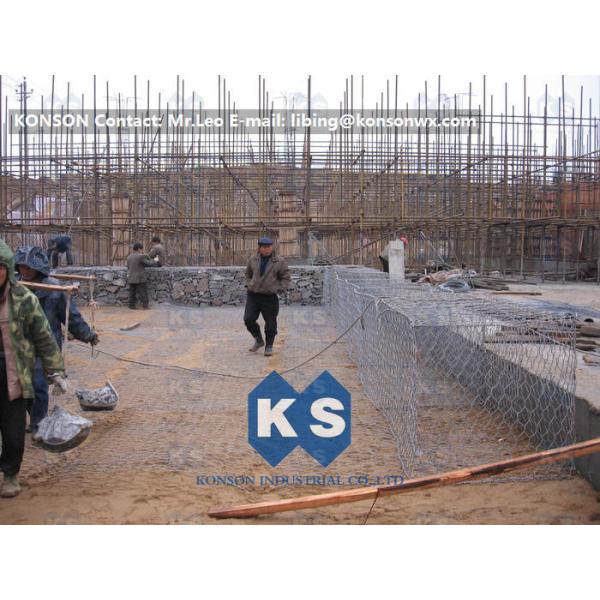 Double Twisted Hexagonal Wire Mesh With Galfan Wire For Gabion Boxes / Cages