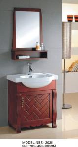China Classical Feature Solid Wood Bathroom Cabinet shaker style 0.4 Vanity Size wholesale