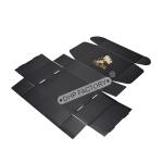 Elegant Black Custom Cardboard Shipping Boxes With Gold Foil Logo