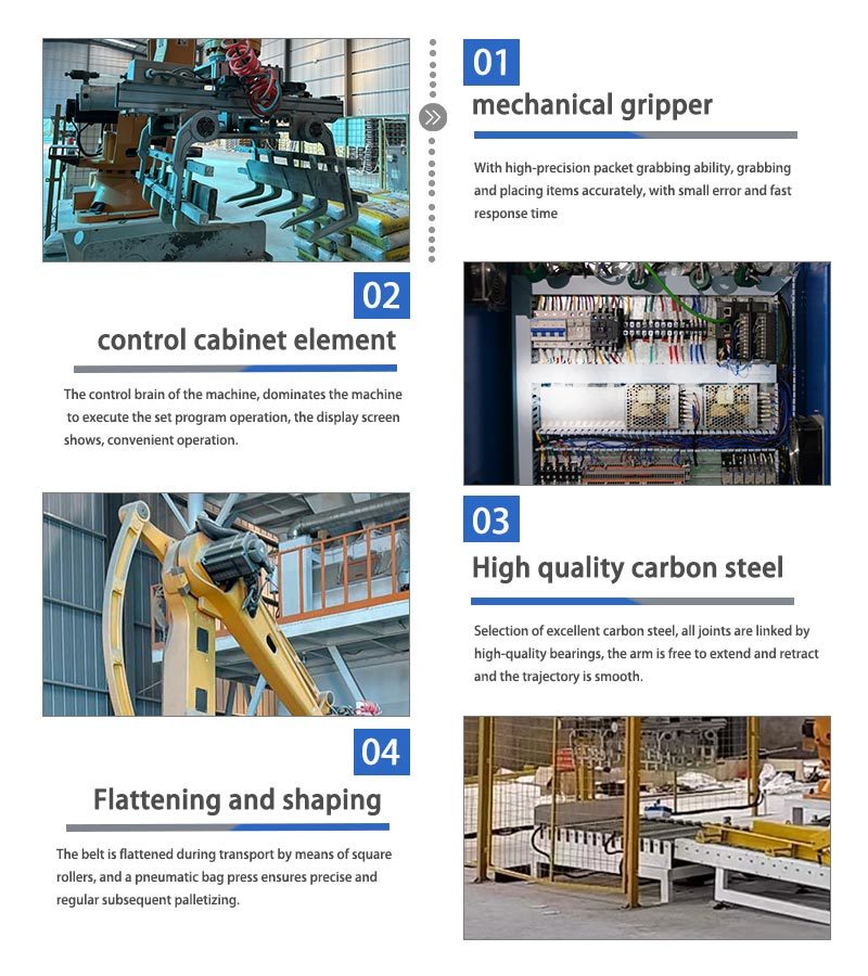 4 Axis Automatic Robotic Palletizer Lime Powder Palletizing Robot