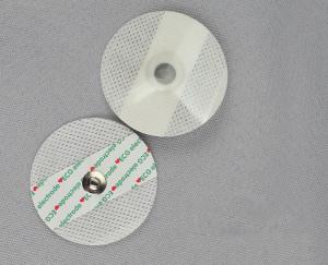 China Disposable Round Ecg Electrodes Lead Wire AgCI Sensor White Foam Nonwoven Pad wholesale