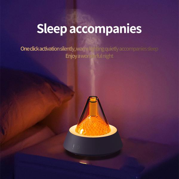 China Aromatherapy Fire Flame Humidifier Machine White Black 80ml 12W wholesale