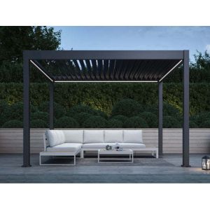 China Outdoor Waterproof Aluminium Bioclimatic Pergola Cover Aluminum Louvered Pergola wholesale