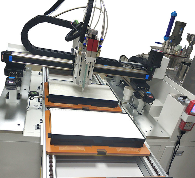 High Efficiency Glue Potting Production Line On Site Installation