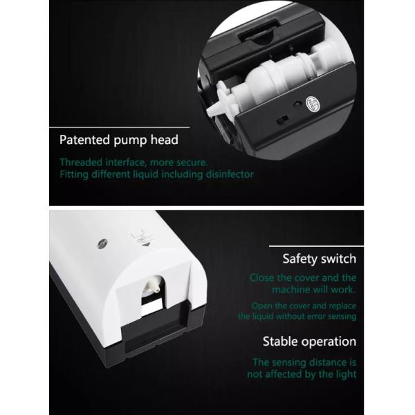 Plastic Wall Mounted Hand Sanitizer Dispenser , Antibacterial Hand Gel Dispenser