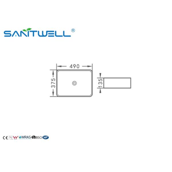 Gold Black Color Face Wash Basin AB8025E 500×500×165mm Modern Vanity Units