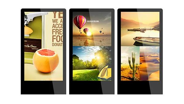 Digital LCD Signage Indoor Kiosk Narrow Bezel 55 Inch Totem Ultra Thin Design