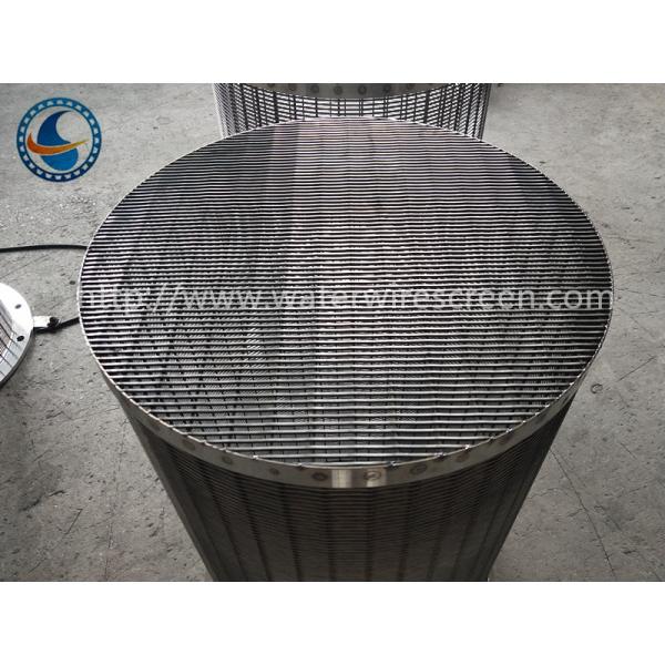 Wedge Wire 650mm Dia Rotary Drum Screen With Flange