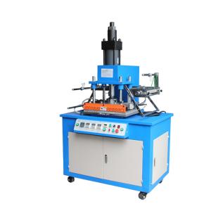 China Pneumatic Semi Auto Golden Foil Leather Flatbed Hydraulic Hot Foil Gold Stamping Machine For Bags wholesale